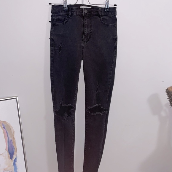 Garage distressed black skinny jeans - Picture 3 of 3